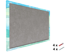 Magnetic Metal Board – Dry-Erase Wall Board & Strong Magnet Bulletin Board for Offices, Homes & Classrooms – Modern & Durable Wall Organizer : Watercolour waves