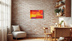 Pizarra metálica magnética: pizarra de borrado en seco y potente imán para oficinas, hogares y aulas. Organizador de pared moderno y duradero: textura abstracta de color.