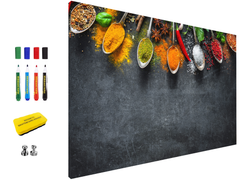 Magnetic Metal Board – Dry-Erase Wall Board & Strong Magnet Bulletin Board for Offices, Homes & Classrooms – Modern & Durable Wall Organizer : Herbs and spices