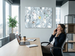 Magnetische Metalltafel – Trocken abwischbare Wandtafel und starke Magnet-Pinnwand für Büros, Zuhause und Klassenzimmer – Moderner und langlebiger Wand-Organizer: Gemalte Katze