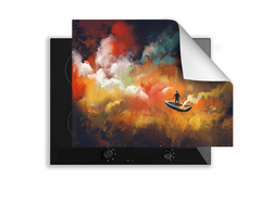 Induction Hob Cover Mat 60x52cm – 3mm Thick PVC Cooker Top Protector – Decorative Water?Resistant Hob Cover with Stylish Modern Designs for Induction & Electric Hobs: Sailing through the Dreams