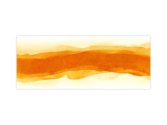 Contemporary glass kitchen panel - Wide format wall backsplash BBS30 w/wo magnetic properties : Art. Series : Orange watercolour