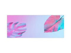 Design glass backsplash - Tempered Glass BBS29 splashback w/wo magnetic properties : Nature Series : Monstera deliciosa 1