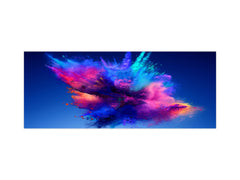 Contemporary glass kitchen panel - Wide format wall backsplash BBS30 w/wo magnetic properties : Art. Series : Colour explosion 2