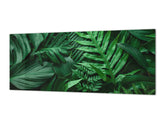 Design-Glasrückwand – Spritzschutz aus gehärtetem Glas BBS29 mit/ohne magnetische Eigenschaften: Nature-Serie: Dunkle tropische Natur