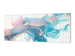 Contemporary glass kitchen panel - Wide format wall backsplash BBS30 w/wo magnetic properties : Art. Series : Liquid colours 2