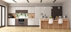 Design glass backsplash - Tempered Glass BBS29 splashback w/wo magnetic properties : Nature Series : Tropical watercolour