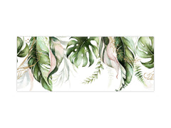 Design glass backsplash - Tempered Glass BBS29 splashback w/wo magnetic properties : Nature Series : Tropical watercolour