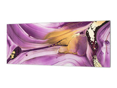 Contemporary glass kitchen panel - Wide format wall backsplash BBS30 w/wo magnetic properties : Art. Series : Liquid colours 4