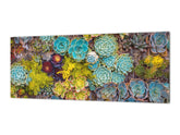 Design glass backsplash - Tempered Glass BBS29 splashback w/wo magnetic properties : Nature Series : Rock garden 1