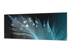 Wide format Wall panel - Design backsplash BBS34 w/wo magnetic properties : Miscellaneous series : Feather water drops