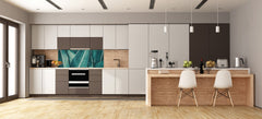 Design glass backsplash - Tempered Glass BBS29 splashback w/wo magnetic properties : Nature Series : Tropical leaves texture