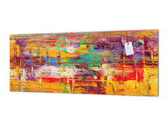 Contemporary glass kitchen panel - Wide format wall backsplash BBS30 w/wo magnetic properties : Art. Series : Abstract art background 2