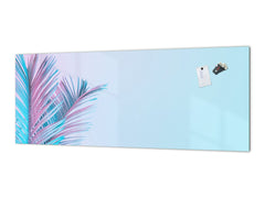 Design glass backsplash - Tempered Glass BBS29 splashback w/wo magnetic properties : Nature Series : Tropical leaves