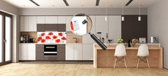 Design glass backsplash - Tempered Glass BBS29 splashback w/wo magnetic properties : Nature Series : Poppy seed flowers