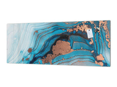 Panel de vidrio contemporáneo para cocina - Revestimiento de pared de gran formato BBS30 con/sin propiedades magnéticas: Serie Art.: Colores líquidos 3