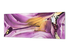 Contemporary glass kitchen panel - Wide format wall backsplash BBS30 w/wo magnetic properties : Art. Series : Liquid colours 4