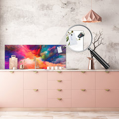 Stylish glass backsplash - Photo glass upstand BBS31 w/wo magnetic properties : Textures series : Colours splash