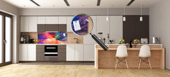 Stylish glass backsplash - Photo glass upstand BBS31 w/wo magnetic properties : Textures series : Colours splash