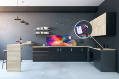 Stylish glass backsplash - Photo glass upstand BBS31 w/wo magnetic properties : Textures series : Colours splash