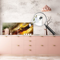 Wide format Wall panel - Design backsplash BBS34 w/wo magnetic properties : Miscellaneous series : Colourful thunderstorm