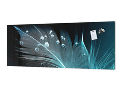 Wide format Wall panel - Design backsplash BBS34 w/wo magnetic properties : Miscellaneous series : Feather water drops