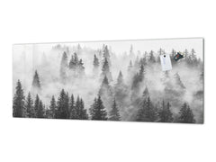 Wide format Wall panel - Design backsplash BBS34 w/wo magnetic properties : Miscellaneous series : Foggy forest
