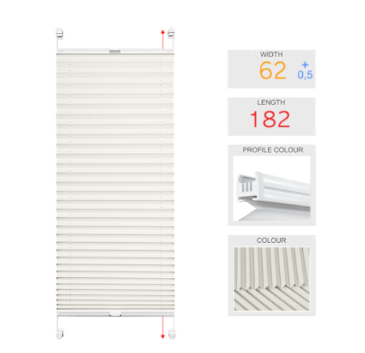Order for Monique - 4 pleated blinds WITH DRILLING