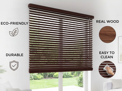 XXL 25mm Wooden Venetian Blinds – Ceiling Mount