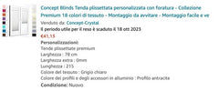 Ordine di tenda plissettata per Massimo / Order for pleated blind for Massimo