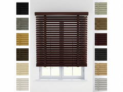 XXL 50mm Wooden Venetian Blinds – Ceiling Mount