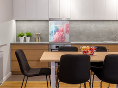 Protector contra salpicaduras de vidrio templado BS 12 Texturas blancas y grises Serie: Cuadrados de geometría 2