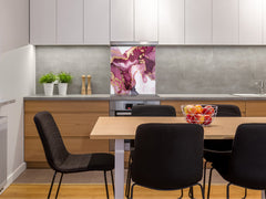 Protector contra salpicaduras de vidrio templado BS 12 Texturas blancas y grises Serie: Cuadrados de geometría 2