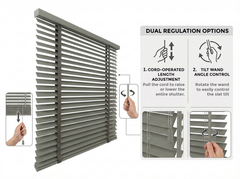 XXL 50mm Wooden Venetian Blinds – Recess Mount