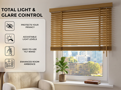 XXL 50mm Wooden Venetian Blinds – Wall Mount