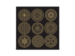 Wall Mount Key Box together K12 Mystical esoteric symbols