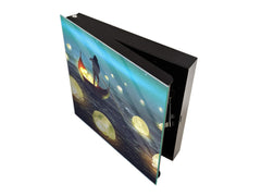 Wall Mount Key Box together with Decorative Dry Erase Board K14 Worldly motives: Starry lake