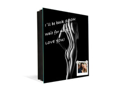 Key Cabinet Storage Box with Frameless Glass White Board K15 Chic world: Stripped light