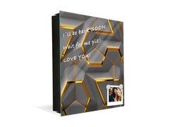 Wall Mount Key Box together with Decorative Dry Erase Board KN09 Colourful Variety Series: Glossy geometric modules