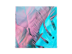 Decorative key Storage Cabinet with Glass White Board KN07: Gradient jungle