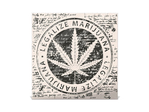 50 Keys Holder with Glass Magnetic Dry Erase Board K04 Legalize marijuana