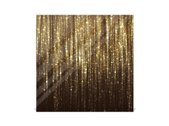 Decorative Key Box with Magnetic Glass Dry-Erase Board KN08 Golden Waves Series: Gold glitter