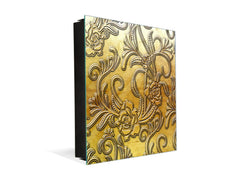Key Cabinet Storage Box with Frameless Glass White Board KN10 Decorative Surfaces Series: Metal flowers