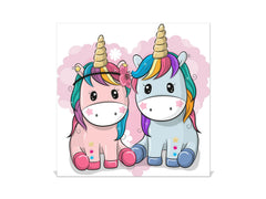 Cassettina decorativa per chiavi con immagini a scelta K07: Unicorni su un cuore