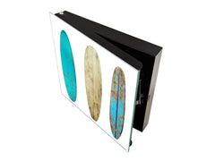 Key Storage Box with Your Design Glass White Board K03 Wood surfboard