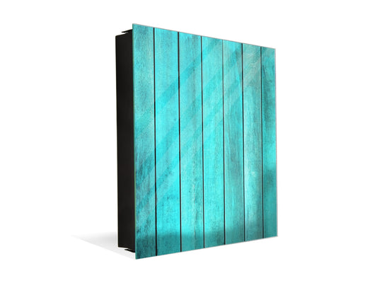 Wall Mounted Key Holder K10 Turquoise wood
