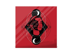 Wandmontierter Schlüsselhalter K11 Surrealistisches hübsches Mädchen