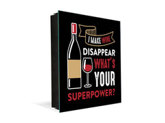 Tableau en verre avec surface magnétique et cadre pour clés K16 Doodle textes Superpuissance