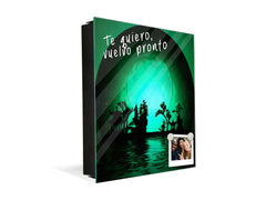 Petite boîte de décoration pour clés avec images au choix K05 Silhouettes asiatiques