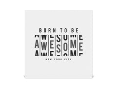 Tableau en verre avec surface magnétique et cadre pour clés K16 Doodle textes Born to be awsome